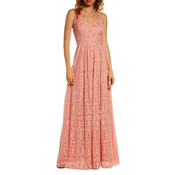 Lulus Dresses & Skirts - Lulu’s unending love lace maxi dress blush pink
